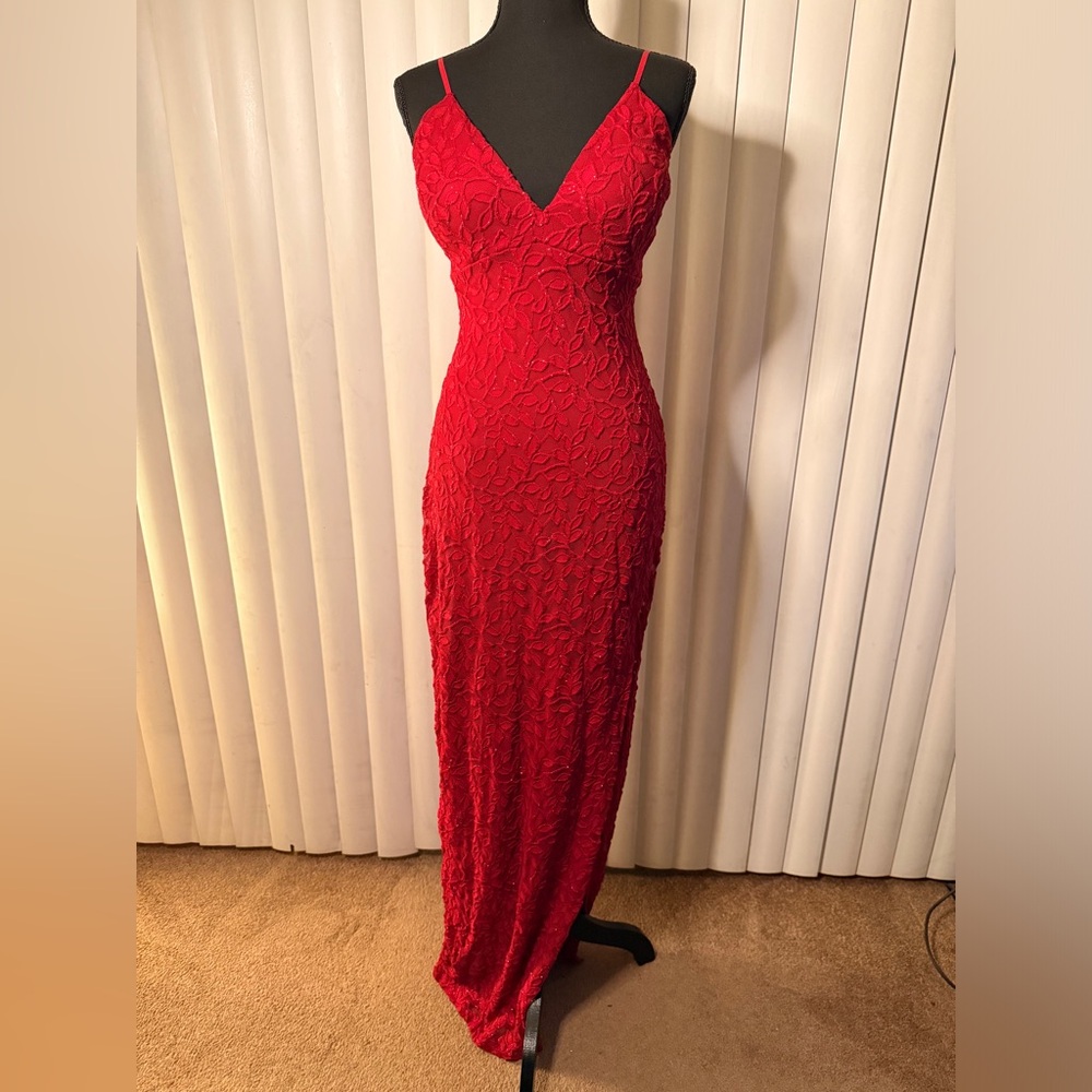 Windsor Red Lace Maxi Dress